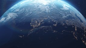 Earth planet in outer space from galaxy. Solar system element. Communication technology for internet business worldwide. Global network concept - Powered by Shutterstock - Get 15% off with code: PIKWIZARD15