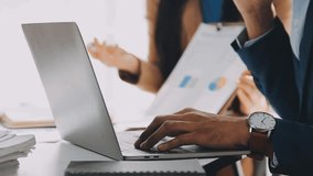 Strategic Business Meeting, Planning Market Growth, Dive into a crucial business meeting where investor colleagues convene to discuss and strategize new plans for business and market growth, focuse - Powered by Shutterstock - Get 15% off with code: PIKWIZARD15