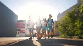 children near the school playing soccer. kids a school education kid dream concept. a group of children near the school playing lifestyle ball. a group of school children playing - Powered by Shutterstock - Get 15% off with code: PIKWIZARD15