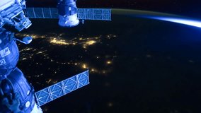 13th April 2012: Planet Earth seen from the International Space Station with Aurora Borealis over the earth, Time Lapse 4K. Images courtesy of NASA Johnson Space Center