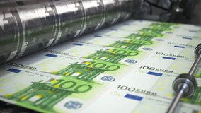 Printing money euro bills on a print machine in typography.. looped 3d animation. 3D Illustration - Powered by Shutterstock - Get 15% off with code: PIKWIZARD15