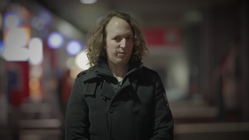 Portrait of Thoughtful Young Male Person Thinking Worried Lost Traveling