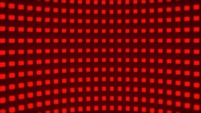Wall of lights grid Digital red abstract technology backdrop , neon led dotted lights glowing animation vibrant tunnel empty copy space falshing technology stage show back lights wallpaper