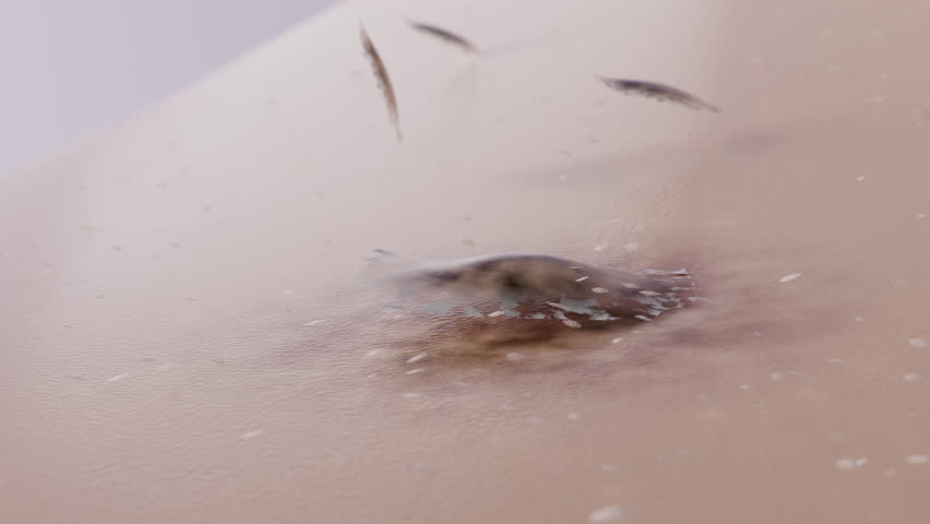 AHA serum peels away outer skin layer with dark spots and acne scars. chemical exfoliation process for skin renewal. For peeling treatments. 3D render