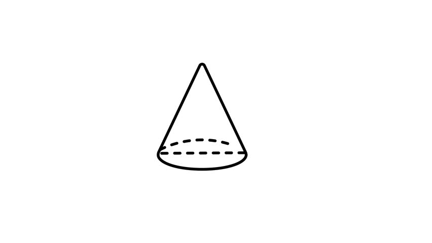 A well-designed linear icon animation of conic sections 