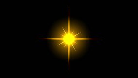 Glowing star motion graphics with plain black background - Powered by Shutterstock - Get 15% off with code: PIKWIZARD15