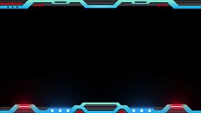 Stream Overlay twitch overlay Red Neon video frame transparent background Video