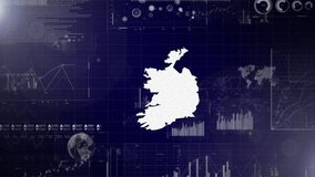 Ireland Country Corporate Background With Abstract Elements Of Data analysis charts I Showcasing Data analysis technological Video with globe,Growth,Graphs,Statistic Data of Ireland Country - Powered by Shutterstock - Get 15% off with code: PIKWIZARD15