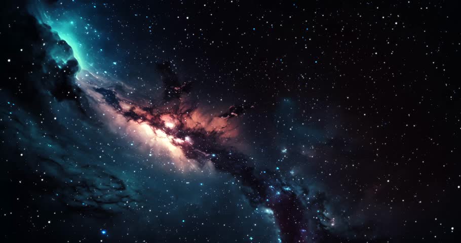 High quality 4k footage Space Nebula.
Seamless loop galaxy exploration through outer space towards glowing milky way galaxy. 4K looping animation of flying through glowing nebulae, clouds and stars fi Royalty-Free Stock Footage #3477354801