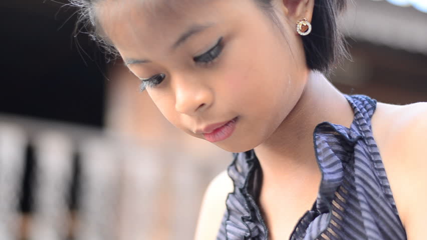 Face of asian young girl 