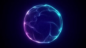 Abstract blue sphere with connecting dots and lines. Wireframe technology sphere. Big data visualization. 3d rendering. 3D Illustration - Powered by Shutterstock - Get 15% off with code: PIKWIZARD15