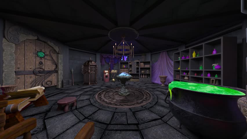 3D rendering of the wizard room