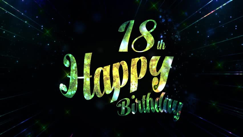 Anniversary Days Party Festivity Basic Exceptional greeting. 18 Years Commemoration Logo Videos