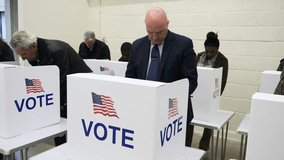 4K: Caucasian Man Voting at Polling Place at the USA Presidential Election. 55-59 years. People vote around him. Gimbal around. Stock Video Clip Footage - Powered by Shutterstock - Get 15% off with code: PIKWIZARD15