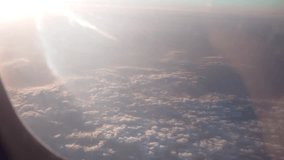 A series of clips showing the view from an airplane window during dusk, taken on an Airswift flight from El Nido, Palawan to Manila, Philippines.