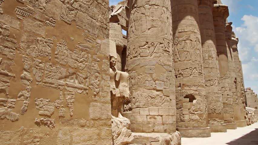 Egypt, Karnak, near Luxor, Valley of the Kings, Karnak Temple, columns