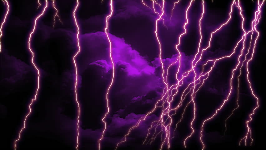 Purple Lightning in Sky Stock Footage Video (100% Royalty-free) 3477956