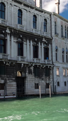 shots of the canal city of venice in vertical