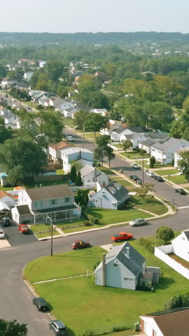 Comfortable living environment small American town in New Jersey that sleeps residential houses