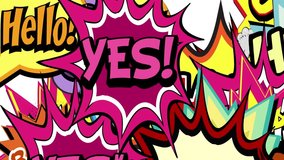 Comic bubble speech retro pop art style animated background - Powered by Shutterstock - Get 15% off with code: PIKWIZARD15