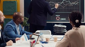 Business team collaborating on corporate culture initiatives development, discussing values alignment and cultural integration efforts to strengthen organizational identity and cohesion. Camera A. - Powered by Shutterstock - Get 15% off with code: PIKWIZARD15