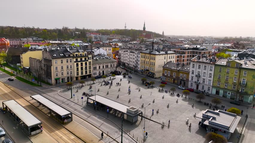 View of Jewish Ghetto Memorial, a memorial dedicated to the thousands of Jewish of Krakow forced to live here, Poland