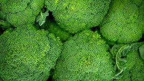 broccoli for the local market, vegetarian life, healthy diet, view from above video, farm to tabel, food market