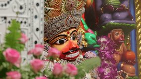 Hindu God Hanumanji Stock Video Collection: Salangpur Hanumanji in 4K
