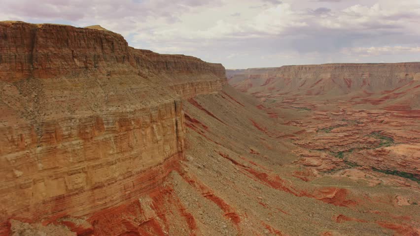 AERIAL Landscape of the Grand Canyon at dusk