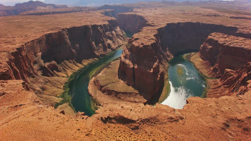 AERIAL Landscape of the Grand Canyon at dusk Royalty-Free Stock Footage #3478499145