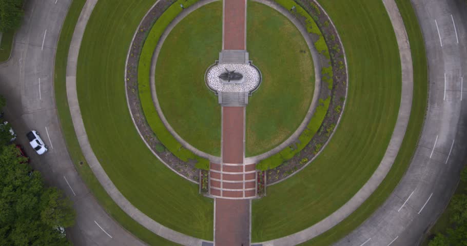 Birds eye view of Hermann Park in Houston, Texas
