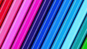 Multicolored Pencils background. Video of Color pencils close up. Video background of stationery. Camera scaling on colorful pencils