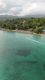 Beautiful Aerial View of Natsepa Beach in Ambon Island, Maluku Province, Indonesia
