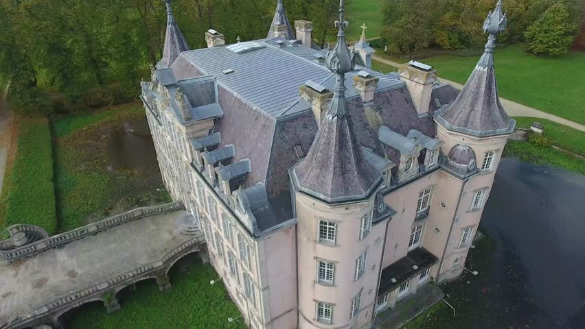 Castle in Belgium drone 4k