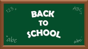 back to school animated background illustration with chalkboard background animation - Powered by Shutterstock - Get 15% off with code: PIKWIZARD15