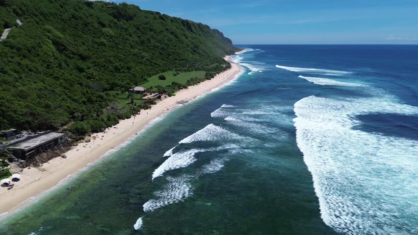 Nyang Nyang Beach - Bukit Peninsula, Bali, Indonesia Royalty-Free Stock Footage #3478914441