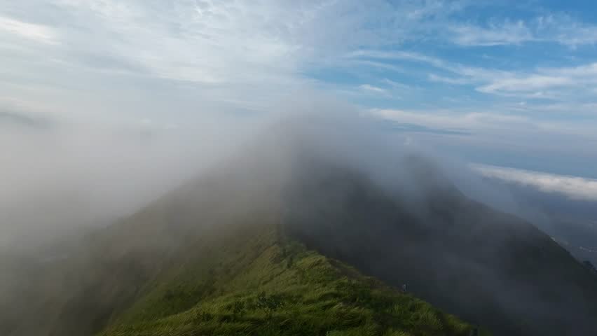 The peak of Mount Andong is a view like a painting of God that is so real and extraordinary, the rows of hills that stretch and the panorama of Magelang with the sunrise or sunset and the vast sea of 