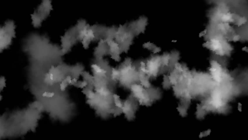 White Isolated Clouds. Cutout Extracted Stock Footage Video (100% ...