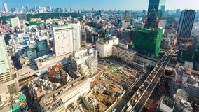 Time-lapse of Shibuya, Tokyo, Japan on a sunny day