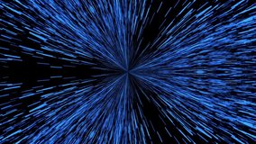 Galactic Odyssey: Hyperspace Light Speed Animation with Exploding and Expanding Movement in 4K Video