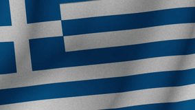 The flag of Greece. The evolving 3d national flag of Greece. 1080p HD animation for presentation.
