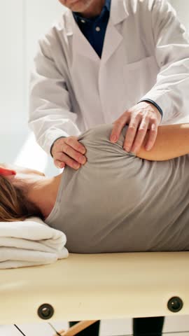Shoulder Rehab Massage. Arm Shiatsu Rehabilitation And Sports Treatment Royalty-Free Stock Footage #3479225941