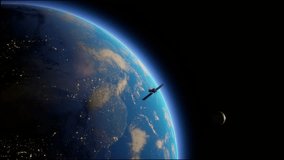 Artificial Satellite Of The Earth. A Satellite Flying In Space Over The Globe - Powered by Shutterstock - Get 15% off with code: PIKWIZARD15