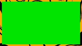 green screen with rotating color border for quote