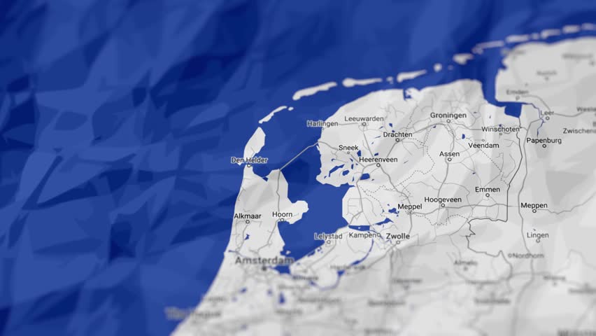 Netherlands Paper Map, Slider Shot 