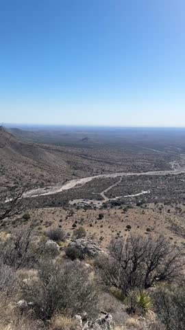 Guadalupe Peak trail in Guadalupe Mountains National Park near the Texas and New Mexico border.
