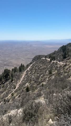 View of Guadalupe Mountains National Park from the Guadalupe Peak trail.