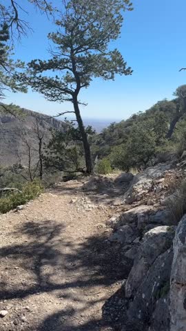 Guadalupe Peak Trail at Guadalupe Mountains National Park in Texas.