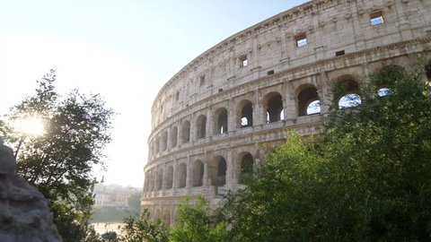 Roman Colosseum reveal in Rome, Italy