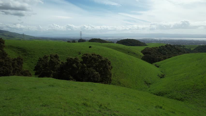Flying over Coyote hills California